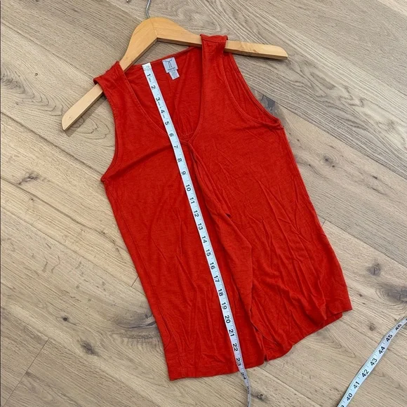 Tristan Rust Orange Ruffle Front Tank Top – XS - Picture 5 of 7